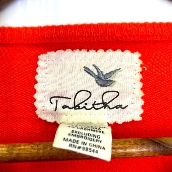 Tabitha - Anthropologie Orange Embroidered Flowers Button Up Cardigan Size XS - Picture 9 of 11